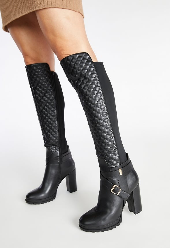 Ebeliz Quilted Front Boot Black Caviar