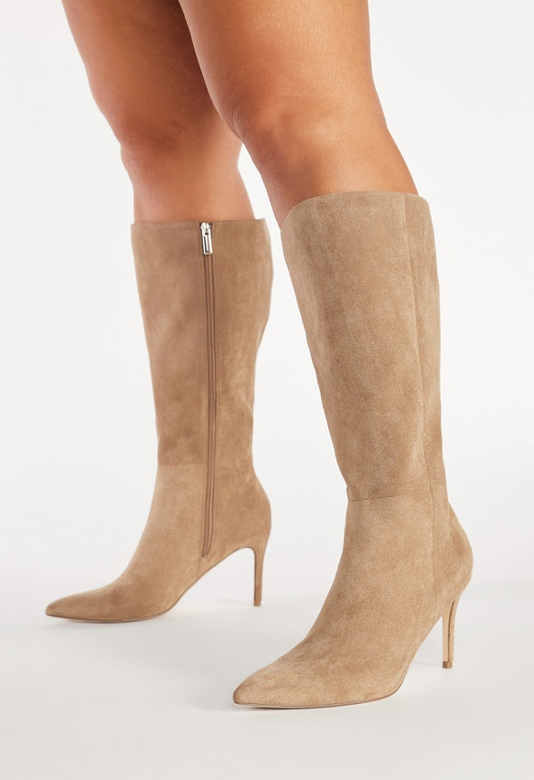 Khloy Tall Stiletto Boot Taupe