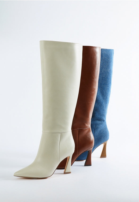 Alice Stiletto Boot Birch White