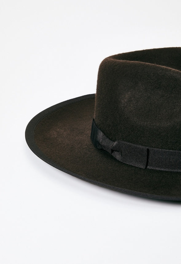 RANCHER WITH GROSGRAIN BOW HAT Coffee