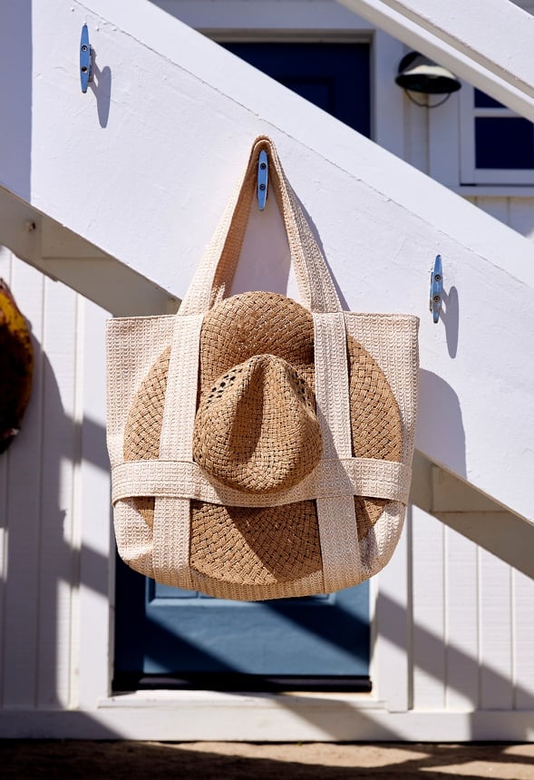 Open Weave Straw Hat Natural