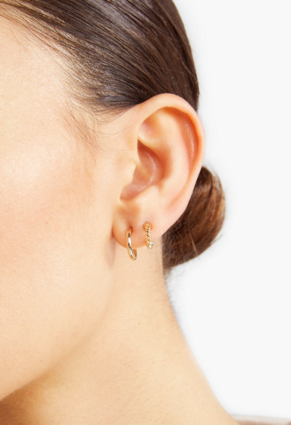 Cora Eclectic 9 Pair Studs Gold