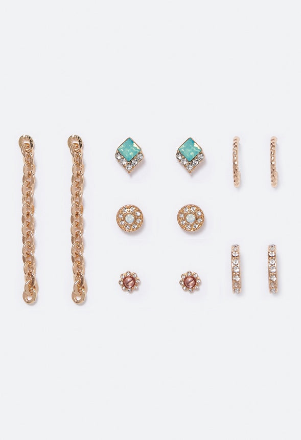 Mae Studs And Hoops Multipack Multi/Gold
