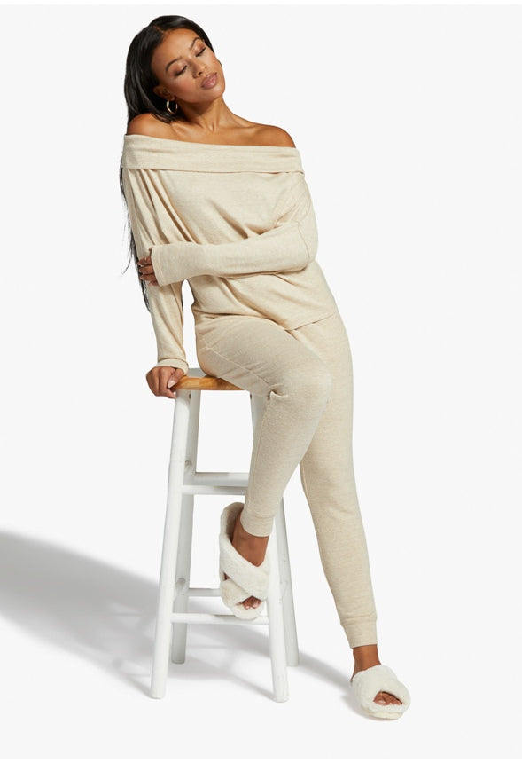 HACCI DOLMAN TOP Oatmeal Heather