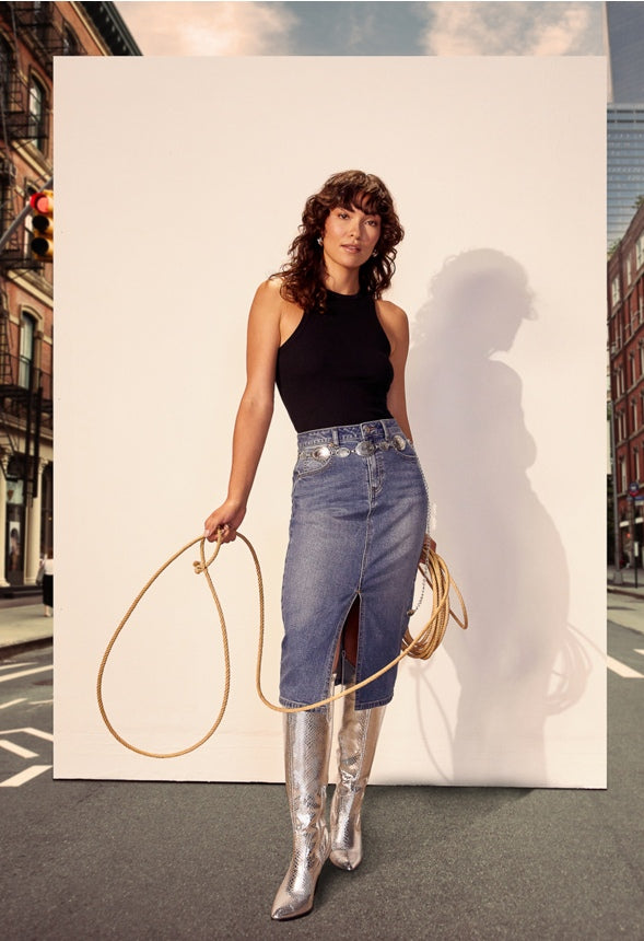 Basic Rib Tank Top Caviar
