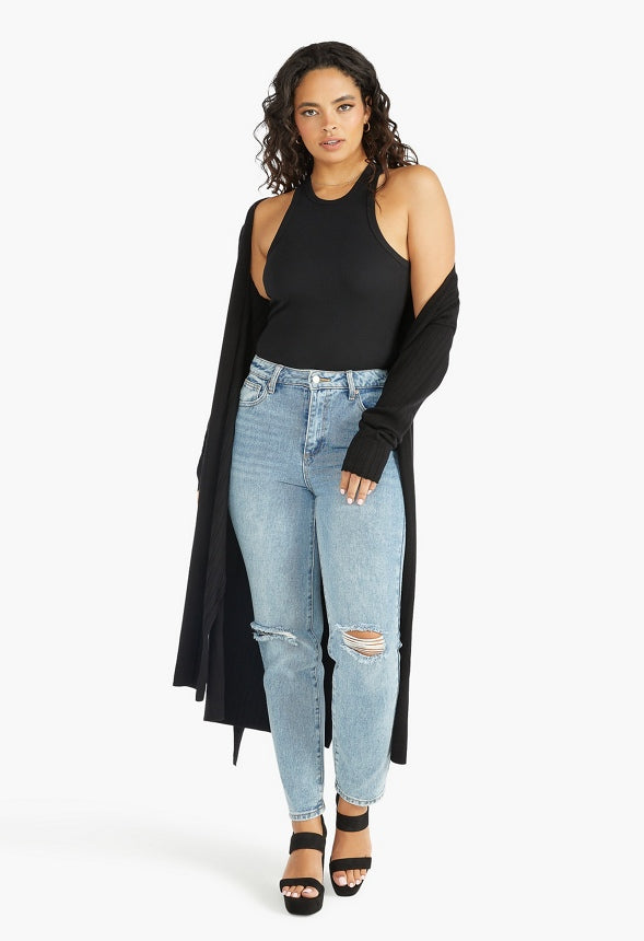 BASIC RIB TANK TOP Black Caviar