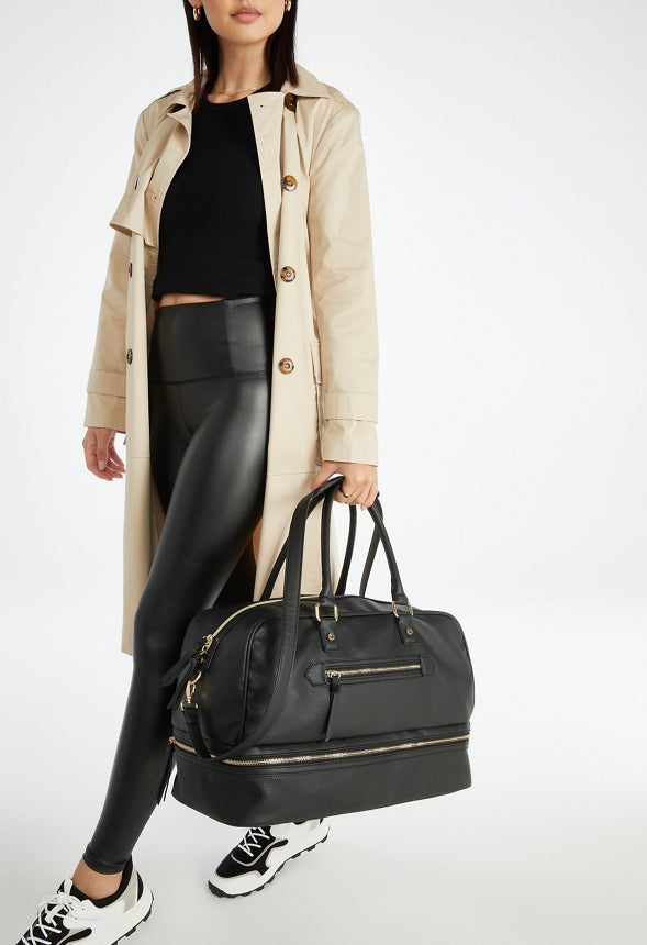 Multi Compartment Weekender Bag Black