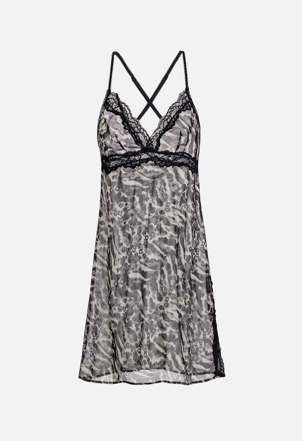Origins Print Dress Black