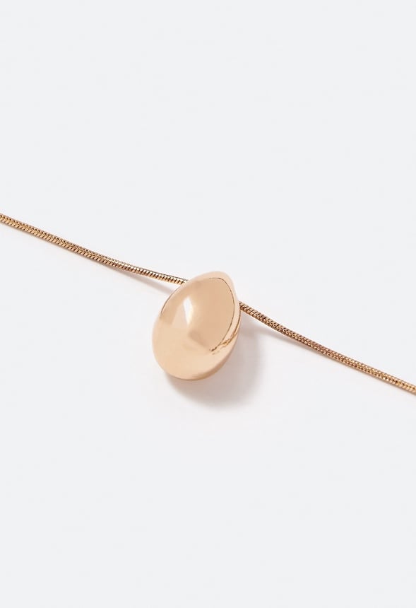 Blake Molten Teardrop Necklace Gold