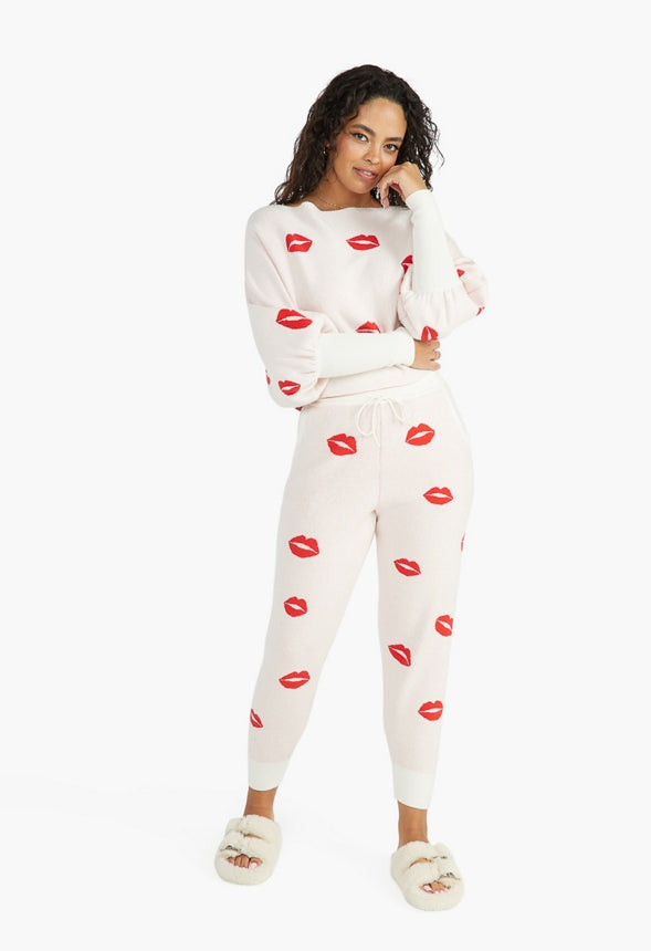 BLOUSON SLEEVE SWEATER Marshmallow Multi - Lips