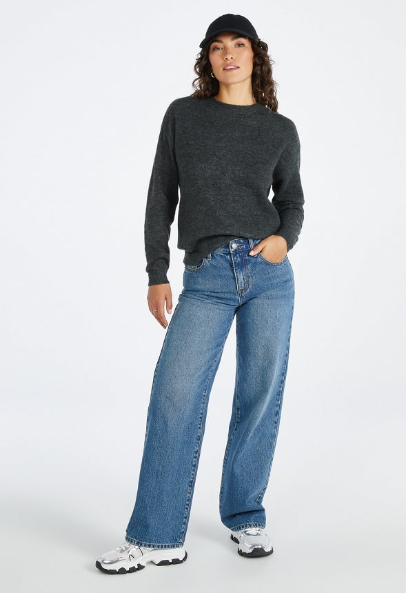 Crew Neck Sweater Dark Charcoal