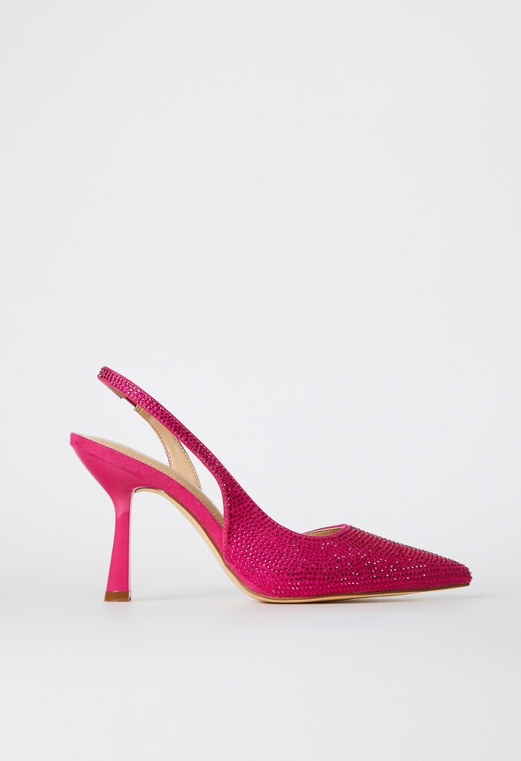 Brit Sling-Back Flared Pump Fuchsia