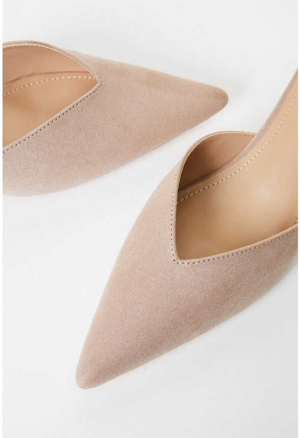 Iva Pointed Toe Mule Warm Taupe