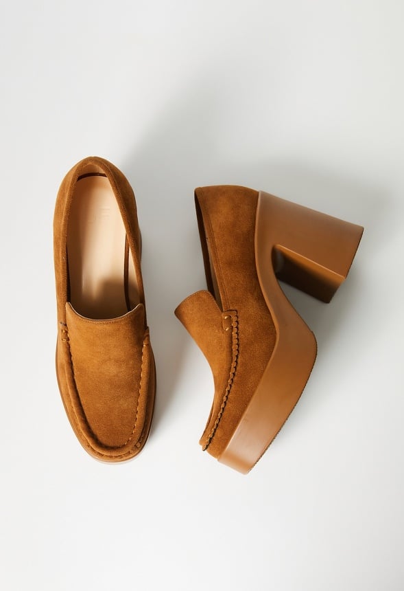 Reya Loafer Pump Camel