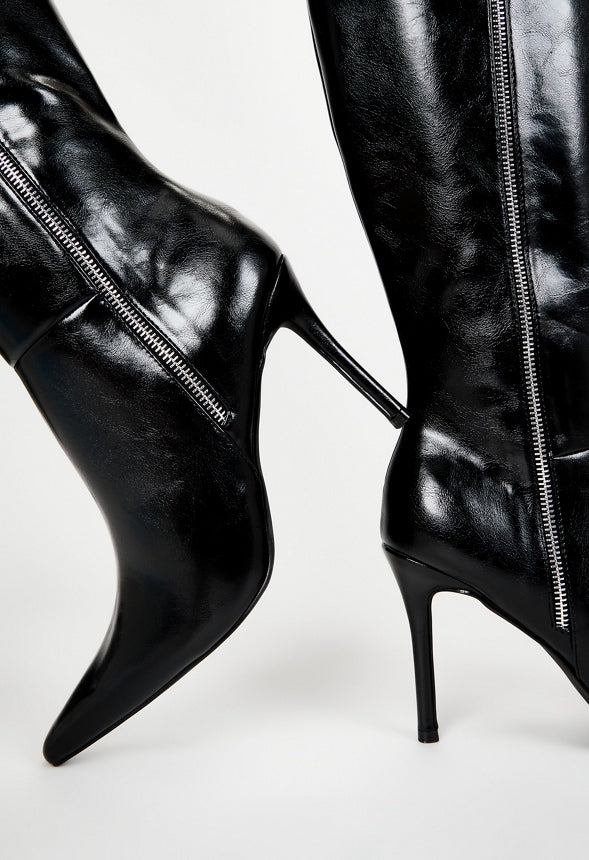Jaz Heeled Boot Black