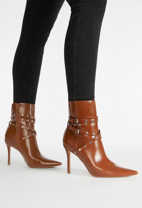 Roxana Stiletto Bootie Caramel Cafe
