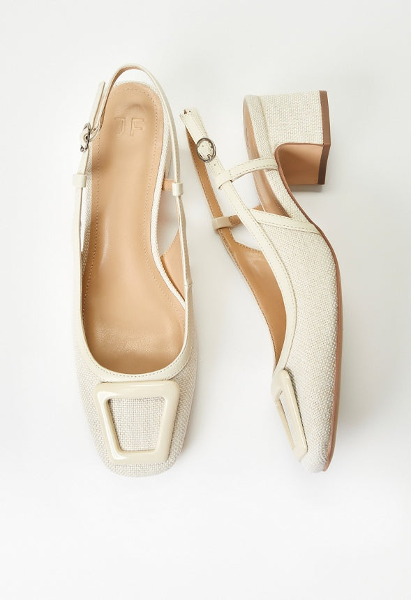 Marjorie Slingback Pump Birch White Multi