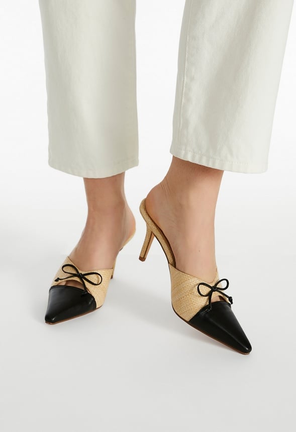 Sabrina Mule Pump Light Natural/ Black