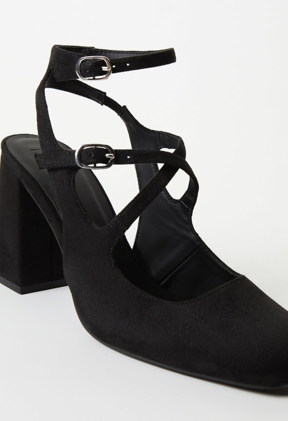 Shauna Ankle Strap Pump Black