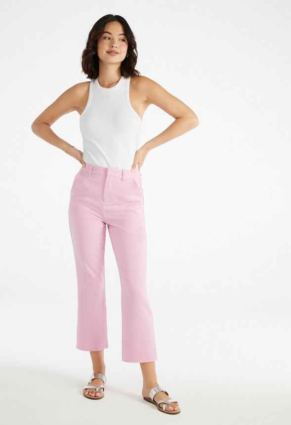 Twill Crop Trouser Moonlite Mauve