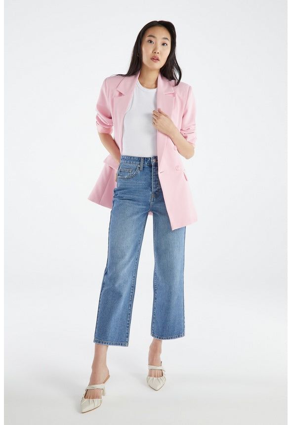 James Ultra High Rise Ankle Crop Straight Jeans Divided