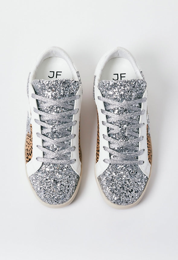 Zaylee Embellished Sneaker Summer Leopard/Silver Multi