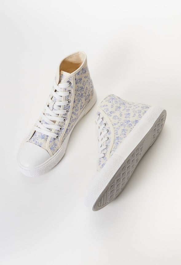 Fallon High Top Sneaker Blue/ Birch White Floral