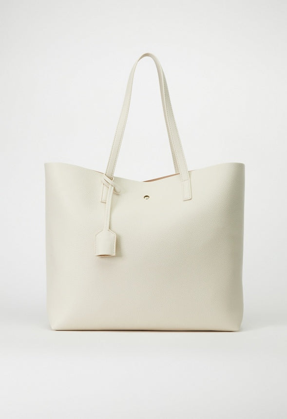 EAST AND WEST UNLINED TOTE Birch White