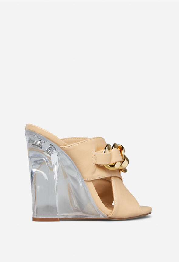 LOUEN WEDGE SANDAL Beige