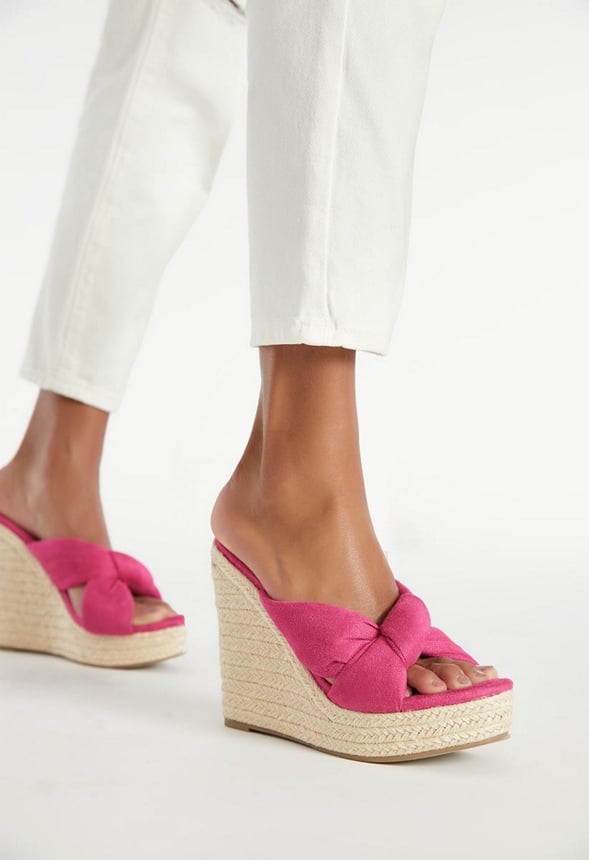 ALINA WEDGE SANDAL Fuchsia