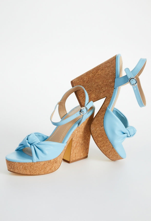 Celeste Platform Sandal Sky Blue