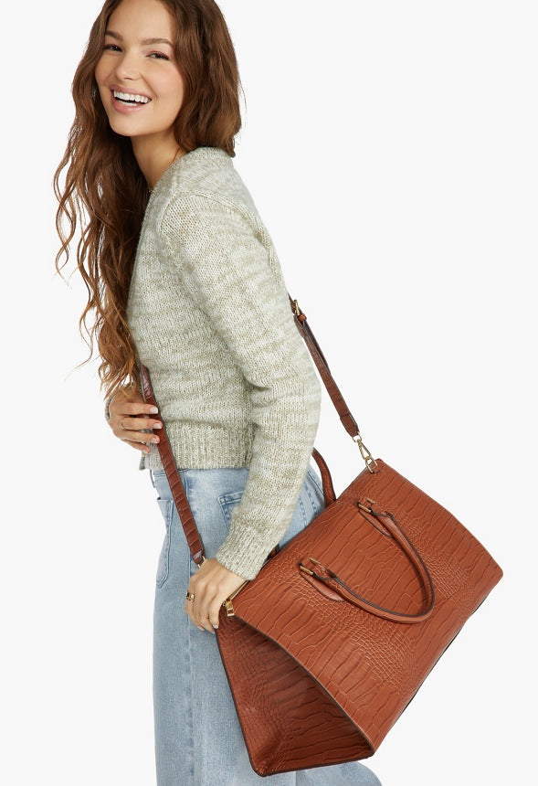 EXPANDABLE GUSSET WEEKENDER Cognac