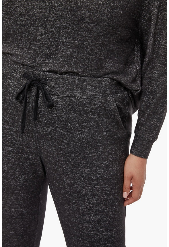 PLUS SIZE LOUNGE HACCI JOGGER Black