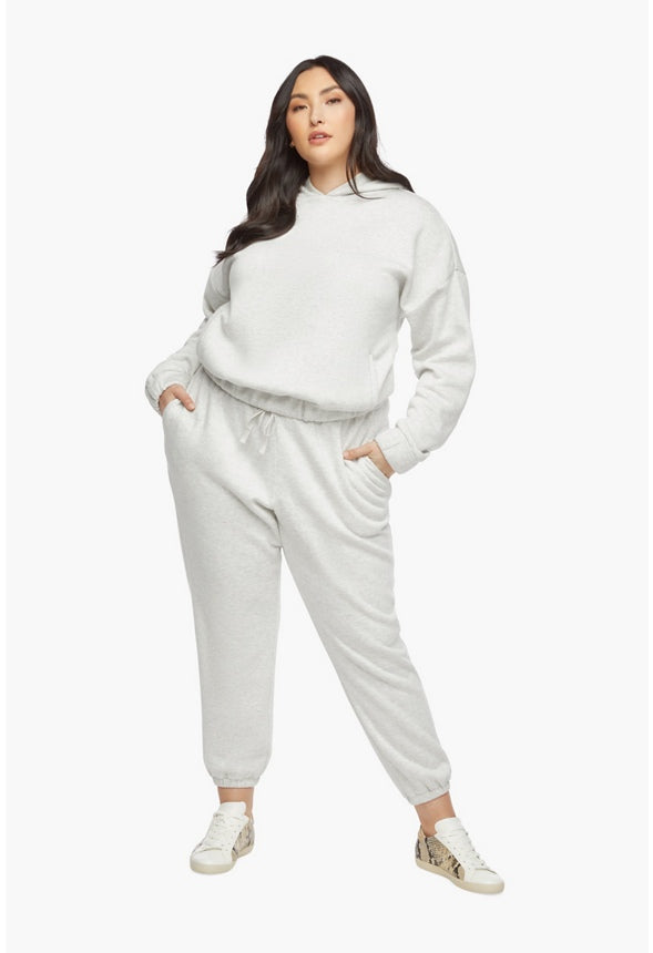 Plus Size Relaxed Cozy Joggers Light Grey Heather