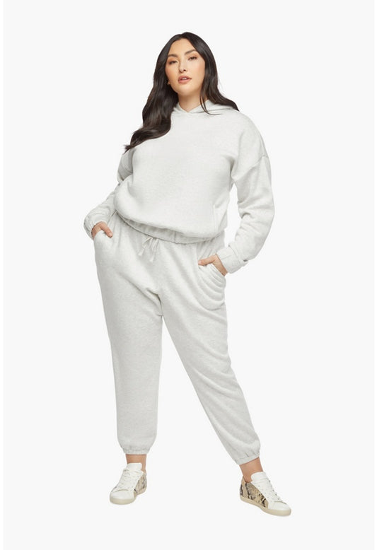Plus Size Relaxed Cozy Joggers Light Grey Heather