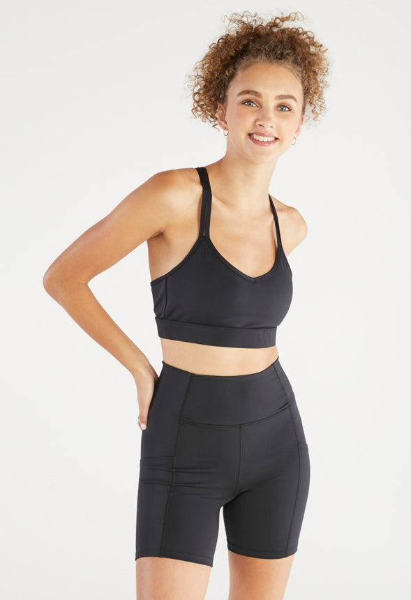Pocket Biker Active Shorts Caviar