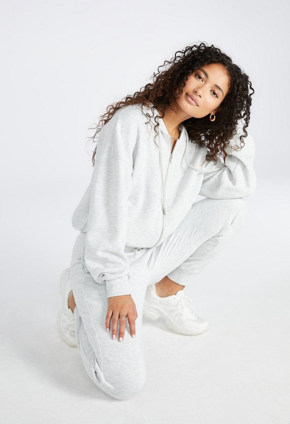 Booty Sculptor Fleece Jogger Light Grey Heather