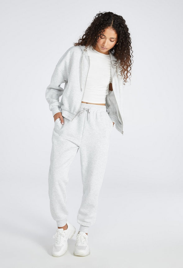 Booty Sculptor Fleece Jogger Light Grey Heather