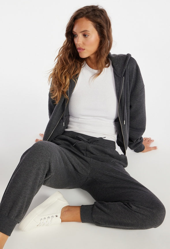 Booty Sculptor Fleece Joggers Dark Heather Grey