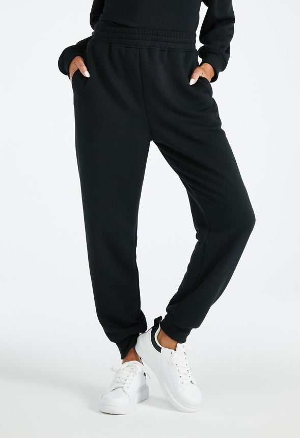 Foldover Waist Jogger Black Caviar