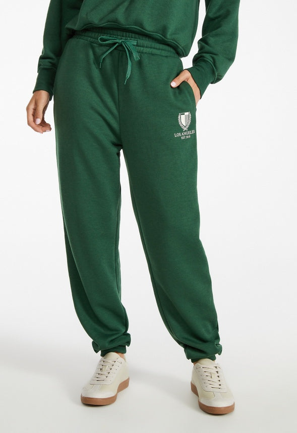 Graphic Sweatpants Dark Green