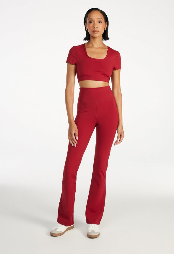 Active Slim Flare Leggings Biking Red