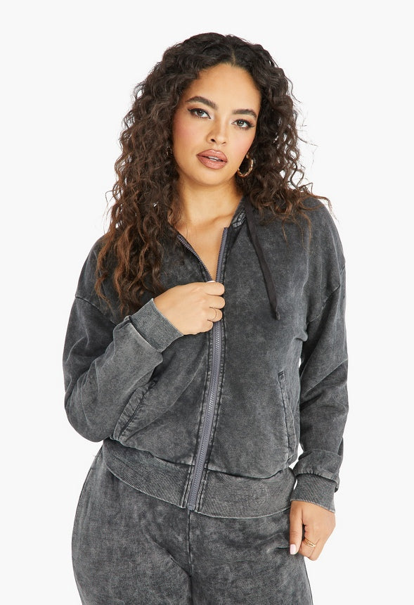 FULL ZIP HOODIE Black
