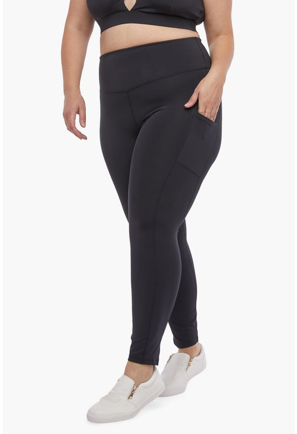 PLUS SIZE HIGH-WAISTED SHAPE AND SCULPT FULL LENGTH LEGGING Black