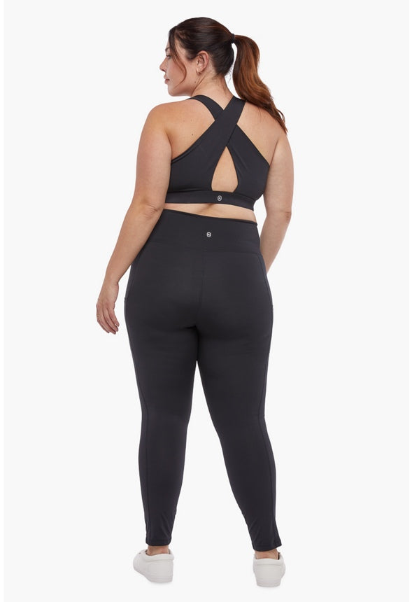 PLUS SIZE HIGH-WAISTED SHAPE AND SCULPT FULL LENGTH LEGGING Black