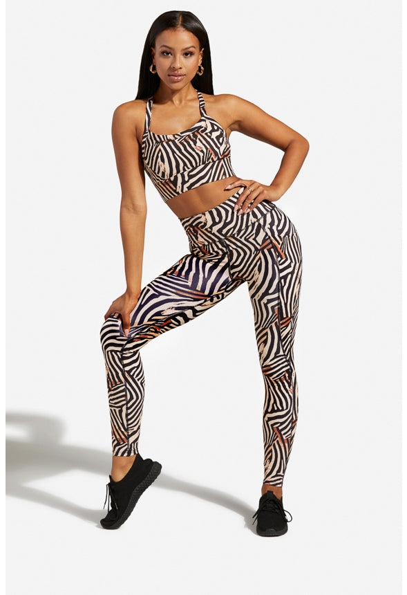 HIGHWAIST PRINTED POCKET LEGGING Zebra Multi