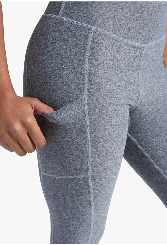 HIGH WAISTED SHAPE AND SCULPT POCKET LEGGING Dark Heather Grey
