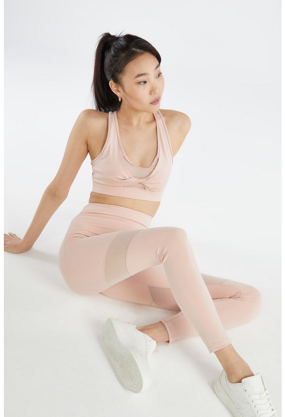 MESH BLOCKED BOOTYLIFTER ACTIVE LEGGING Rose Smoke