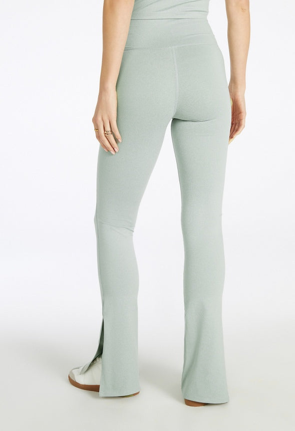 Side Slit Active Flare Leggings Desert Sage Spacedye