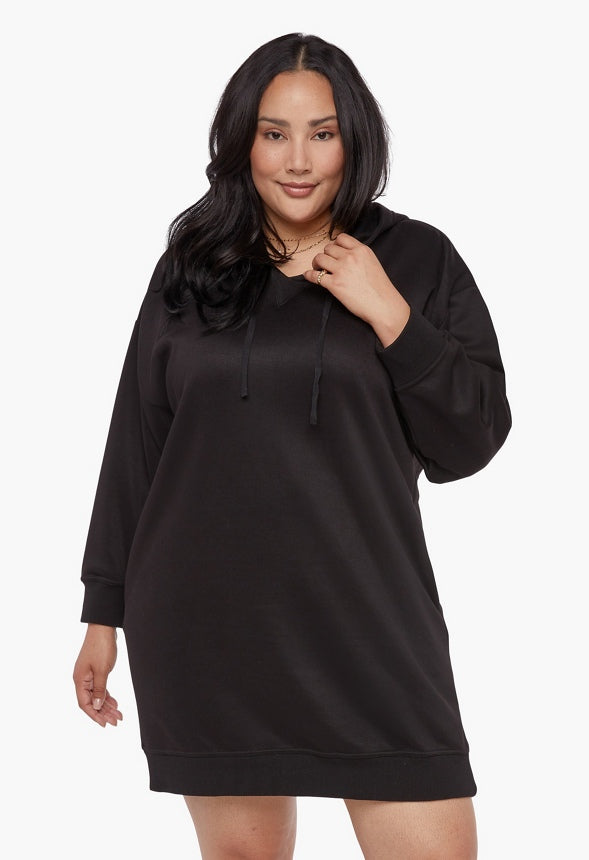 PLUS SIZE SWEATSHIRT DRESS Black